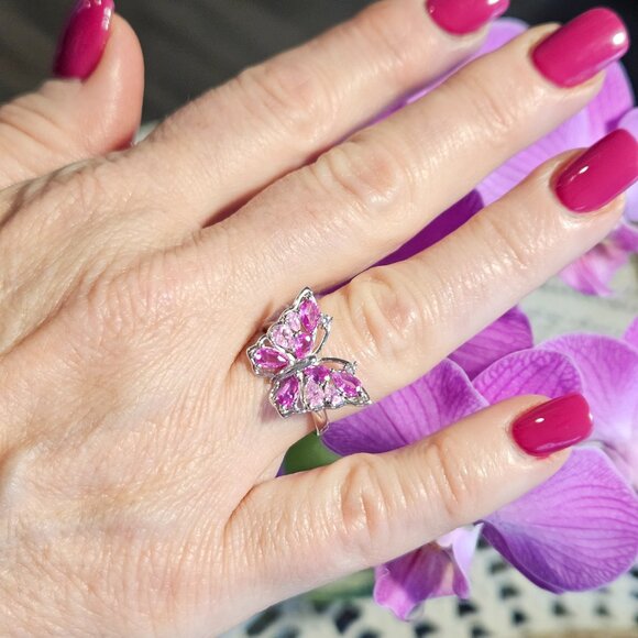 NEW DayDreamer Butterfly Ring Collection - 925 Sterling Silver Ring SIZE 7 - Picture 8 of 9